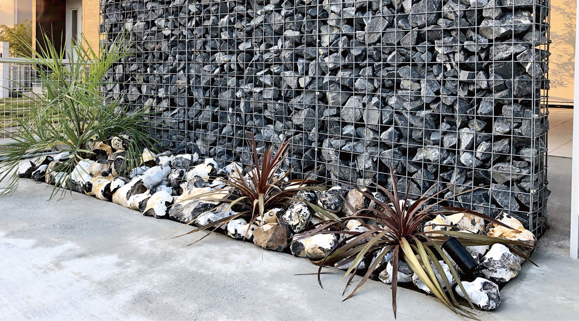 愛媛県 お洒落 外構工事 ガビオン ストーンウォール 450×450×450 本体